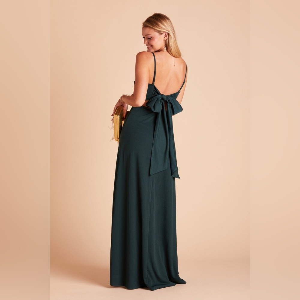 Birdu Grey Benny dress in Emerald Crepe